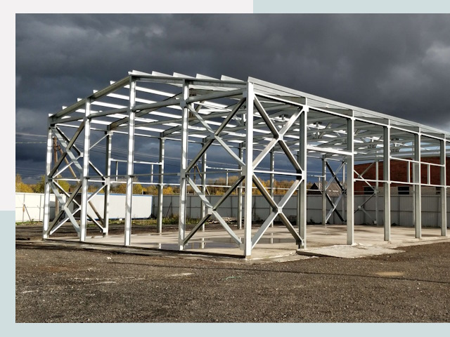 Двускатные ангары в Рыбинск от 624 руб. за квадрат