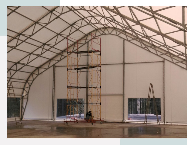 Шатровые ангары в Рыбинске