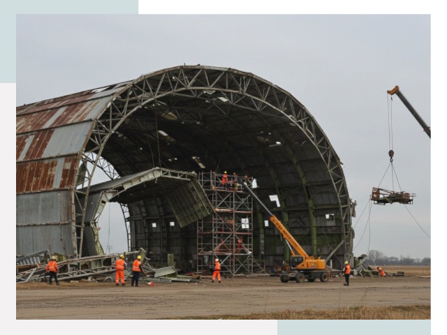 Демонтаж ангаров в Рыбинске